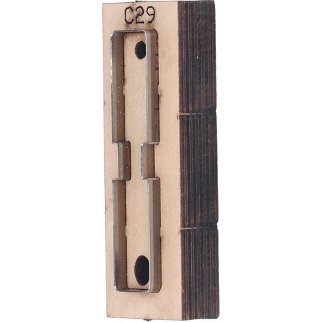 Découpe cuir matrice bois base artisanale DIY, outil manuel pour scrapbooking, création bijoux, pendentif carte contrôle d'accès (1/5)