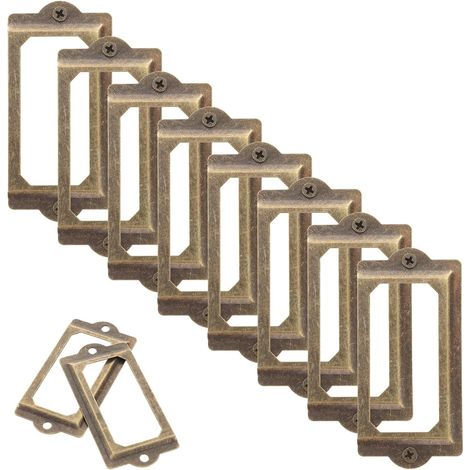 Sets Retro Metall Etikettenhalter für Schubladen und