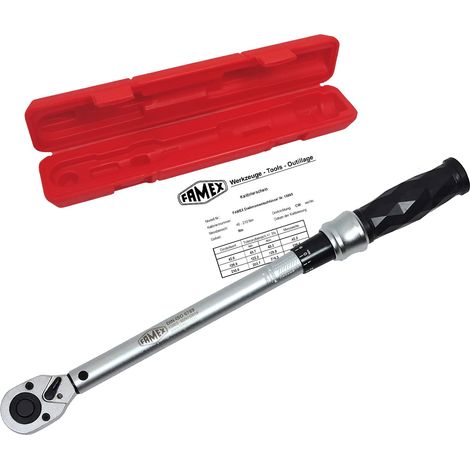Famex chiave dinamometrica, attacco da 12,5 mm (1/2 "), 40 – 210 nm, 1 pezzi, 10865
