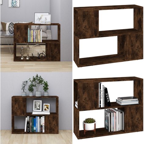 Bücherregal/Raumteiler Räuchereiche 80x24x63 cm - Buche Regal - Holz Regalböden - Fernsehschrank - Raumteiler - Wohnzimmer Einrichtung - Home & Living (1/5)