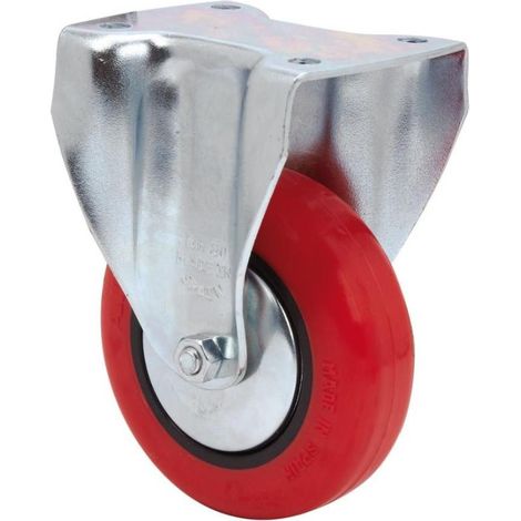 RUEDAS ALEX rueda fija  17bh80cp-ppi poliamix-poliur.rojo eje liso (1/2)