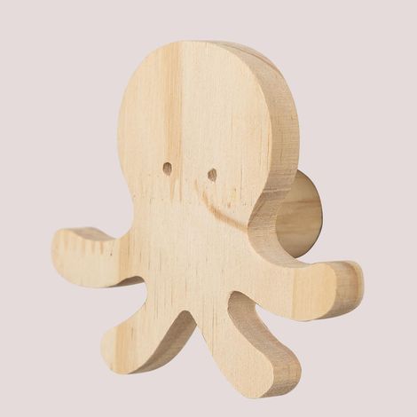 SKLUM Wandgarderobe aus Kiefernholz Pol Kids               Krake                    