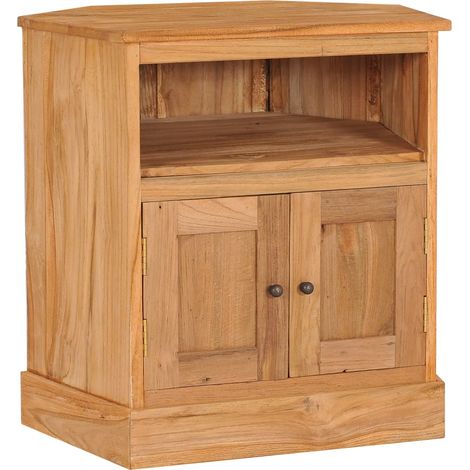 Buffet - Armoire de rangement Enfilade d'angle 60x45x60 cm Bois de teck massif BV653875 - BonneVie (1/5)
