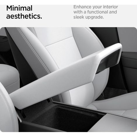 Kompatibel mit den Y-förmigen Tesla-Handschuhen für die Mittelarmlehne (Standard, Premium und Performance 2025/2026) und dem Model 3 Highland – Weiß (1/5)