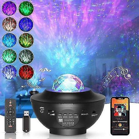 LED-Galaxy-Projektor Sternenhimmel-Nachtlicht Bluetooth-Musik-Fernbedienung