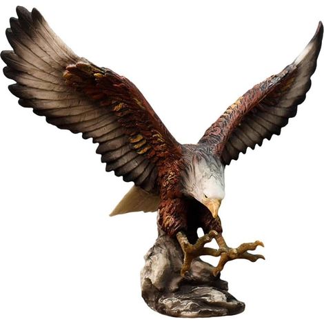 Statue d'Aigle en Résine, Ornement Artistique d'Oiseau Sauvage, Décoration Feng Shui pour Maison et Bureau (1/5)