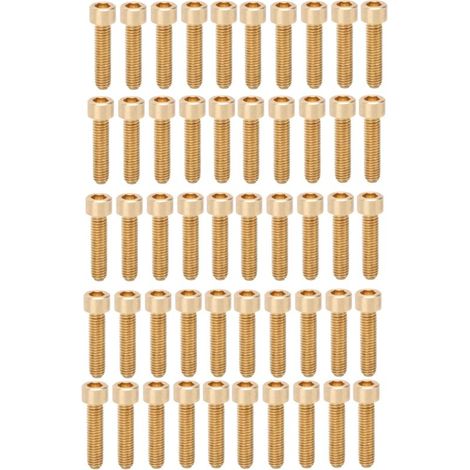 50 vis à tête hexagonale creuse en cuivre, M6 x 25 mm, outils et fournitures industrielles (1/5)