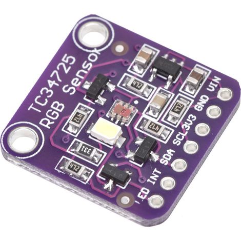 Capteur de couleur RGB TCS34725 CJMCU34725 pour Arduino, module de reconnaissance lumineuse, détecteur de teinte, capteur I2C, kit électronique DIY (1/5)