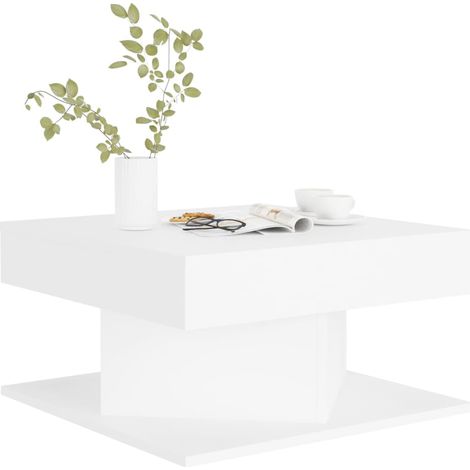Table basse carrée Blanc 57x57x30 Konda (1/5)