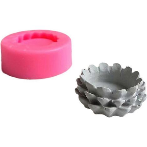 Moule en silicone pour bougeoir en forme de pomme de pin, moules en résine pour bougeoirs, moule de moulage (1/4)