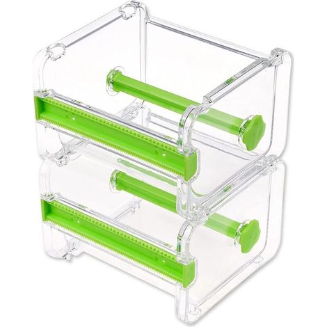 Distributeur de ruban Washi vert (lot de 2), support pour ruban de masquage, fournitures de bureau et d'artisanat (1/5)
