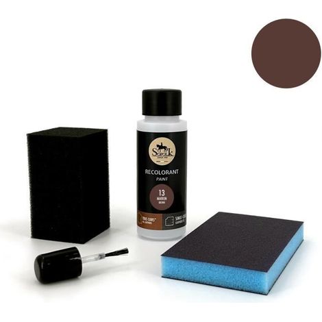 Kit Ritocco Vernice Pelle/Sintetica (13-MARRONE) - SOFOLK - Manutenzione per Sedile e Volante di Auto, Divano, Scarpe (1/4)