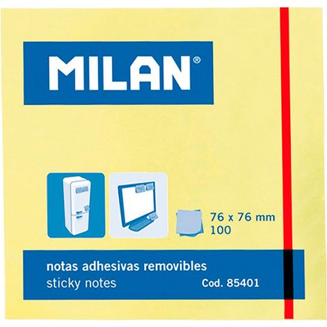 Selbstklebende Haftnotizen Mailand 75x75 mm 100 Stück Farbige Bestellung (1/2)