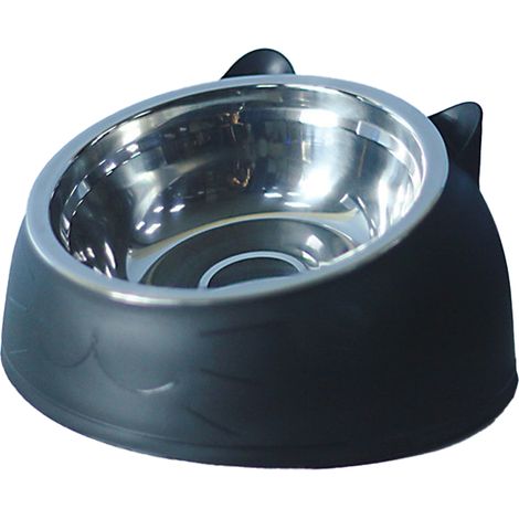 Filiyano-Gamelle en acier inoxydable pour chat, gamelle double pour chien, protection cervicale, gamelle oblique pour chat. (1/5)