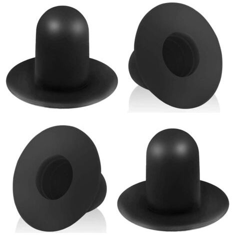 Set di 4 tappi per piscina, tappi di ricambio per pareti di piscine, filtro, tappo per foro compatibile con Intex e (nero, lungo)