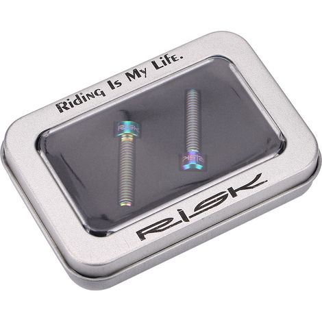 Set di 2 bulloni M6 x 25mm – pinza freno a disco per bicicletta – multicolore – RISK