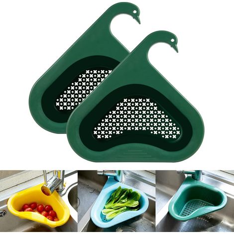 MIMOSON-Égouttoir d'évier de cuisine en forme de cygne - Égouttoir suspendu multifonctionnel triangulaire (1/5)
