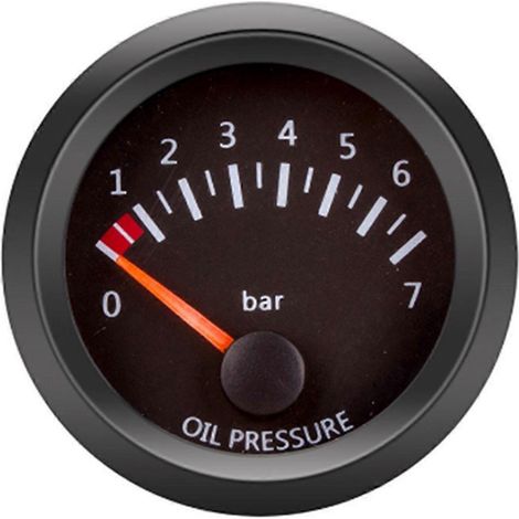 Manomètre de pression d'huile 52 mm 0-7 BAR pour voiture/camion 12 V (1/5)