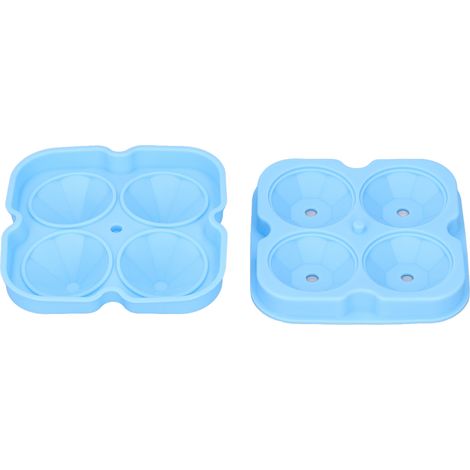 Moules à Glace Silicone Réutilisables, -40°F à 420°F, Anti-Adhésion, 4 Moules avec Couvercle Amovible pour Whisky et Cocktails (1/5)