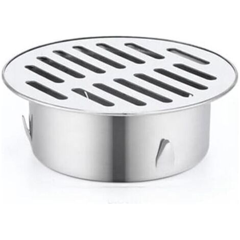 Siphon de sol rond en acier inoxydable, grille en acier métallique, filtre anti-encrassement, balcon extérieur, cour, outils ménagers (90 m)