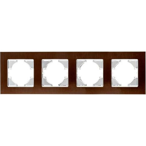 Plaque de finition Generic aluminum frame capacité 4 éléments marron (1/2)