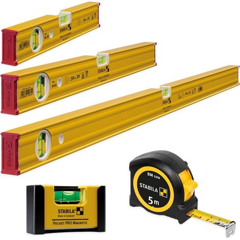 Stabila Type 80 AS 30/50/100 cm, Bandmaß 5 m, Pocket PRO Magnetic Set
