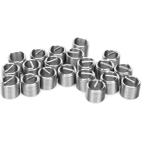20 Stück Gewindereparaturhülsen, Buchsen, Schrauben, Edelstahl-Drahtgewindeeinsatz M12 x 1,5/1,5D (1/5)