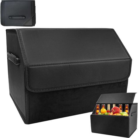 Organisateur de Coffre Pliable avec Couvercle Magnétique, PU, 38x31x30 cm