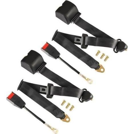 PC44852-2PCS Universel 3 points réglable ceinture de sécurité du véhicule Auto Voiture Car VAN Seat Belt +Boulons