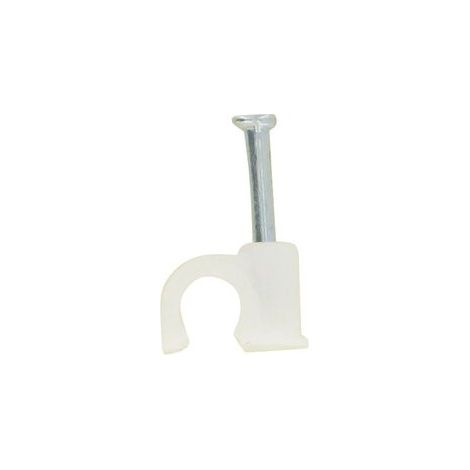 ATTACHE-FILS ROND BLANC 5MM /20 DHOME CHS-CHF-8-50PCS-WHITE