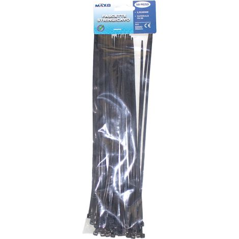 50 Pezzi Fascette Stringicavo Nero 3,5 X 280 MM (1/3)