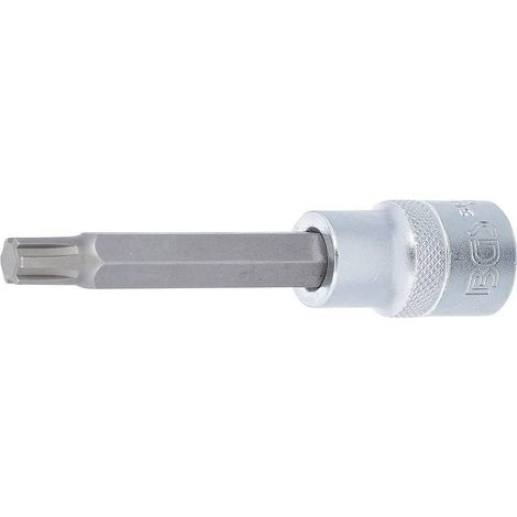 Douille à Embouts 100 mm - 12,5 mm (1/2) Profil Cannelé - Compatible RIBE - Acier, Zones Difficiles - D-Work (1/5)