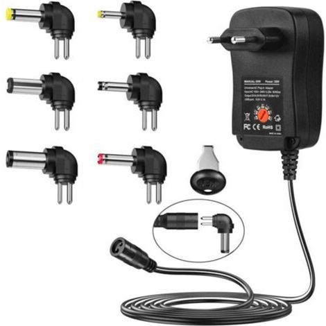 30W Power Adapter Multifunctional Adjustable Voltage Charger 3V-12V (1/4)