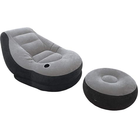 POLTRONCINA AIRBED 'LOUNGE' CON POUFF cm 99 x 130 x 76  - INTEX