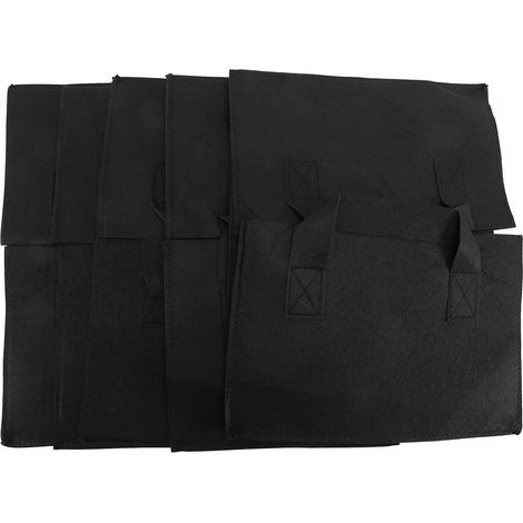 Lot de 5 bacs de jardin surélevés en tissu, sacs de culture carrés pour fleurs et légumes, pots de fleurs. (1/5)