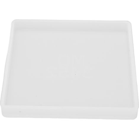 Flexible Silikonform für Untersetzer, leicht zu lösen, wiederverwendbare Form für Harz und Bastelarbeiten (MD3452). Quadratische Untersetzerform. (1/5)