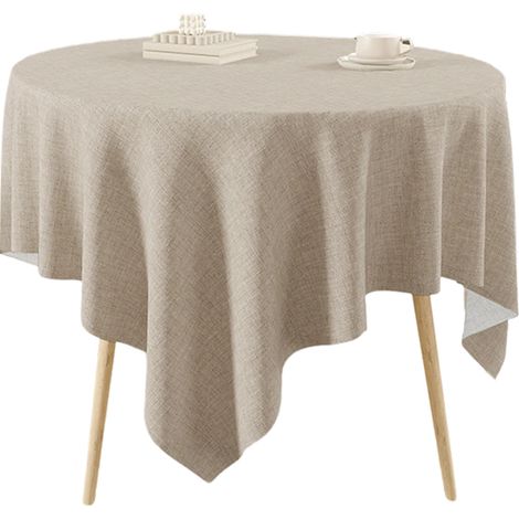 Nappe Ronde - 140 Cm - Microfibre 210 Gsm Impermeable Lavable - Pour Jardin Table Exterieure Mariage Noel - 1 Piece (1/5)