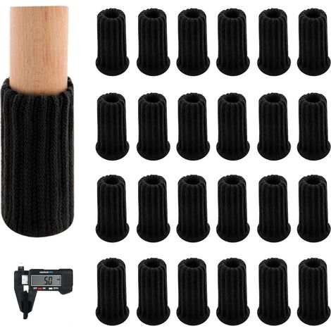Chaussettes Pour Pieds De Meubles - Double Épaisseur - Extensibles - Antidérapantes - Pour Chaises Tables Bureaux - Lot De 24 (1/5)