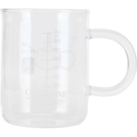 Bécher en verre borosilicate avec anse et graduation.