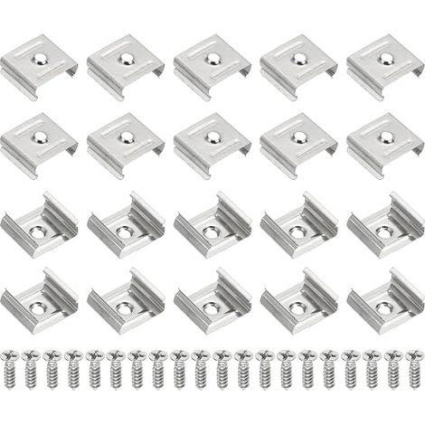 80 Pieces LED Strip Clips Mounting Brackets with Screws (1/5)