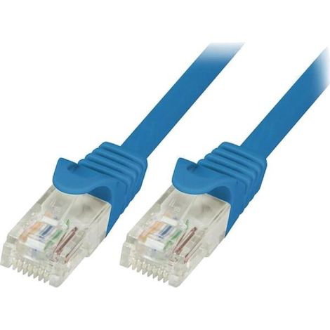 Cable reseau RJ45 male U-UTP Cat.6 bleu - 0.25m