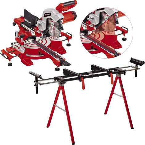 Einhell TC-SM 216 Sliding Crosscut Mitre Saw 216mm Laser Line 240v + Leg Stand (1/5)