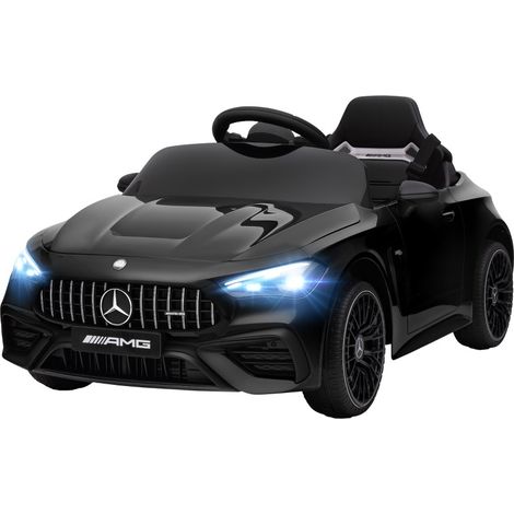 Coche eléctrico infantil estilo Mercedes-AMG, con mando a distancia parental y música MP3, plástico y metal, 99x55x43 cm, negro (1/5)