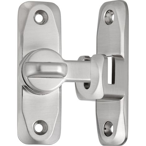 Serrure intérieure coulissante pour porte, verrou de porte pivotant à 90°, pêne antivol, argent (1/5)