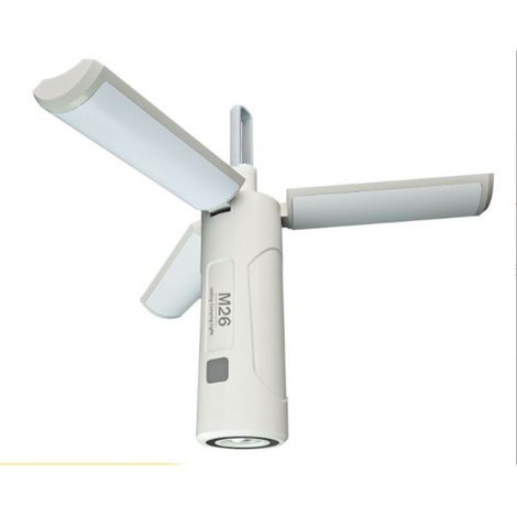 Multifunktionales Campinglicht, faltbar, LED-Campinglicht, IPX5 wasserdicht, 2000 mAh wiederaufladbar, stufenloses Dimmen, Suchscheinwerfer, leistungsstarker eingebauter Magnet