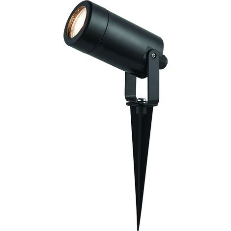 Spot sur piquet LED extérieur D60 – Ampoule GU10 – IP54 – Matériau ABS – 7W – Tête orientable pour éclairage directionnel