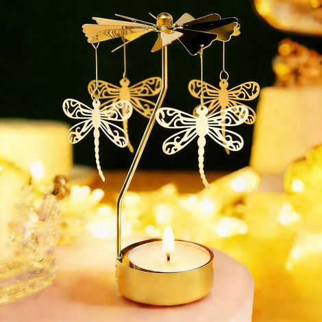 Bougeoir tournant carrousel pour fête des Mères, anniversaire, Noël, Saint-Valentin.