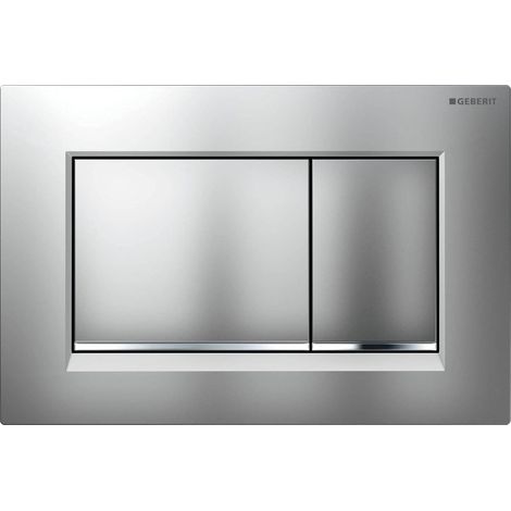 Kompatibel mit Geberit Sigma30 115.883.JQ.1 Betätigungsplatte – Zweimengenspülung – frontbetätigt – Mattchrom (1/4)
