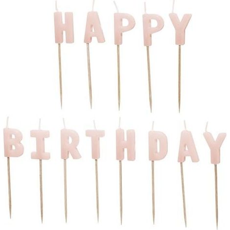 Velas de cumplea帽os rosas de 2,5 cm, 13 unidades