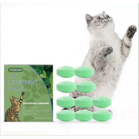 2 piècesRépulsif pour chats d'extérieur et d'intérieur, lot de 10 sachets. Répulsif naturel pour chats afin d'éloigner les chats de la pelouse, de la cour et du jardin. (1/5)